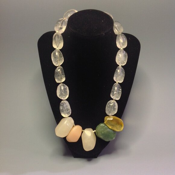 Loft (Ann Taylor) Necklace Chunky Bead Rock Candy Pastel Multicolor - Picture 11 of 15